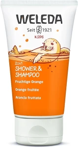 Weleda Детский шампунь-гель 2в1 "Апельсин" Kids 2in1 Shampoo & Bodu Wash Fruchtige Orange