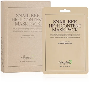 Benton Маска з високим вмістом муцину равлика та бджолиного яду Snail Bee High Content Mask Pack