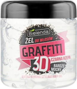 Bielenda Гель для волос с черной репой Graffiti 3D Extra Strong Styling Hair Gel