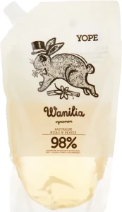 Yope Рідке мило "Кориця і ваніль" Vanilla Natural Liquid Soap (дойпак)
