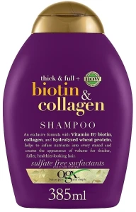 OGX Шампунь для лишенных объема и тонких волос с биотином и коллагеном Thick & Full Biotin & Collagen Shampoo