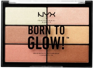 NYX Professional Makeup Professional Born to Glow Highlighting Palette Палетка хайлайтеров