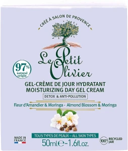 Le Petit Olivier Денний крем-гель проти забруднень "Колір мигдалю" Anti-Pollution Day Gel Cream Almond Blossom