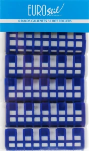 Eurostil Бигуди, 6шт, 17 мм, синие