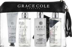 Grace Cole Набор "Белый нектарин и груша" White Nectarine & Pear Travel Set (hand/cr/30ml + sh/gel/100ml + b/lot/100ml + b/spay/100ml)