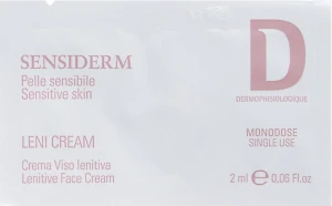 Dermophisiologique Крем для чувствительной или куперозной кожи Sensiderm Leni Cream (пробник)