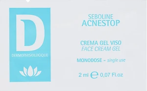 Dermophisiologique Крем-гель для профілактики та лікування акне Seboline Acnestop Cream Gel (пробник)