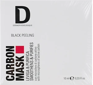 Dermophisiologique Карбонова маска з активованим вугіллям для обличчя Black Peeling Carbon Mask (міні)