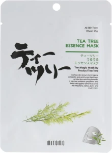 Mitomo Тканевая маска для лица с маслом чайного дерева Tea Tree Essence Mask