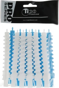 TICO Professional Спиральные бигуди для химической завивки d10.3, белые-синие