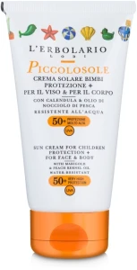 L’Erbolario Дитячий сонцезахисний крем для обличчя і тіла Piccolosole Creme Solare Bimbi Protezione SPF50+