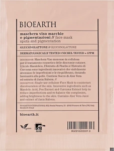 Bioearth Маска для обличчя, проти пігментних плям Anti-Pigmentation Face Mask