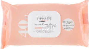 Byphasse Серветки очищувальні, з екстрактами граната і зеленого чаю Make-up Remover Wipes Pomegranate Extract And Green Tea