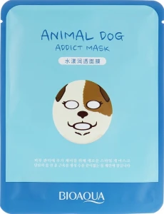 Bioaqua Зволожувальна тканинна маска з принтом для обличчя Animal Dog Addict