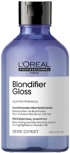 L'Oreal Professionnel Шампунь для сяйва волосся, пофарбованого у відтінки блонд Serie Expert Blondifier Gloss Shampoo