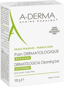 A-Derma Мило дерматологічне на основі вівса Реальба для подразненої шкіри Soap Free Dermatological Bar
