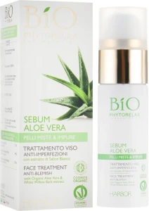 Phytorelax Laboratories Зволожувальна сироватка для обличчя Sebum Aloe Vera Anti-Blemish Face Treatment
