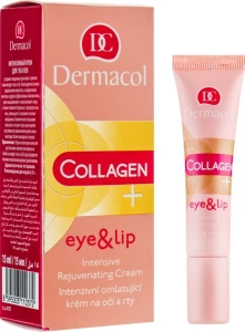 Dermacol Крем для повік і губ Collagen+ Eye And Lip Intensive Rejuvenating Cream