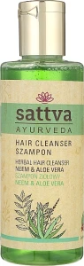 Sattva Шампунь для волос Ayurveda Neem & Aloe Vera Herbal Hair Cleanser Shampoo