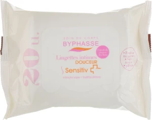 Byphasse Серветки для інтимної гігієни Intimate Wipes For Sensitive Skin
