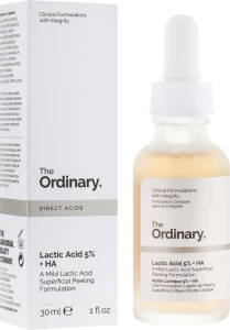 The Ordinary Сироватка-пілінг для обличчя з молочною кислотою Lactic Acid 5% + HA 2%
