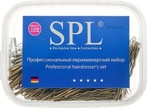 SPL Невидимки для волос 50 мм, 50913, фрезерованные золотые