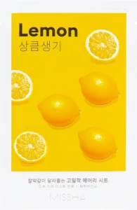 Маска для обличчя з екстрактом лимона - Missha Airy Fit Lemon Sheet Mask, 19 г