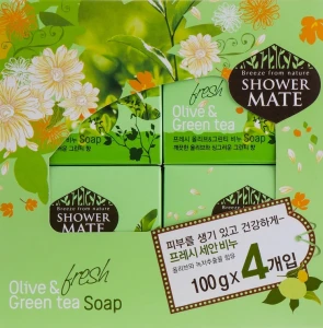KeraSys Мило "Оливки і зелений чай" Shower Mate Refresh Olive & Green Tea Soap Kit