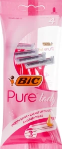 BIC Жіночий станок для гоління "Pure 3 Lady Pink", 4 шт.