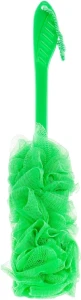 Titania Губка банна масажна 9110, з довгою ручкою, 45 см, зелена