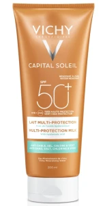 Vichy Сонцезахисне водостійке молочко з гіалуроновою кислотою та технологією мульти-захист, SPF 50+ Capital Soleil Beach Protect Multi-Protection Milk SPF 50