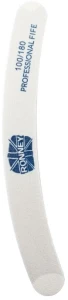 Ronney Professional Пилочка для нігтів, 100/180, біла, "RN 00258"