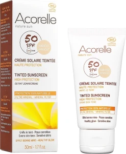 Acorelle Сонцезахисний крем для обличчя з ефектом тонування Nature Sun Cream SPF50