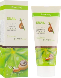 FarmStay Очищающая пенка для лица с муцином улитки Snail Pure Cleansing Foam