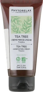 Phytorelax Laboratories Крем для рук та нігтів зволожуючий та заспокійливий TEA TREE Vegan&Organic PhL Tea Tree Hand Cream