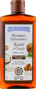 I Provenzali Шампунь шовковий із маслом карите і кокоса для сухого і кучерявого волосся Karite