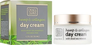 Dead Sea Collection Денний крем з екстрактом конопель, колагеном і мінералами Мертвого моря Hemp & Collagen Day Cream