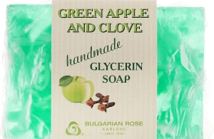 Bulgarian Rose Гліцеринове мило "Зелене яблуко і гвоздика" Green Apple & Clove Soap