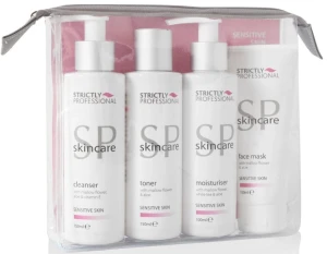 Strictly Professional Набір для чутливої шкіри SP Skincare (cleanser/150ml + toner/150ml + moisturiser/100ml + mask/100ml)