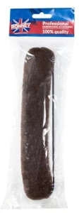 Ronney Professional Валик для прически, 23 см, коричневый Hair Bun With Rubber 059