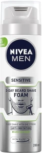 Nivea Безалкогольна піна для гоління для 3-денної щетини MEN Sensitive Shaving Foam