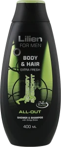 Lilien Мужской шампунь-гель для душа "Олл-Аут" For Men Body & Hair All-Out Shower & Shampoo