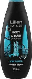 Lilien Мужской шампунь-гель для душа "Ice Cool" For Men Body & Hair Shower & Shampoo