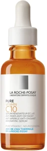 La Roche-Posay Сироватка-антиоксидант з вітаміном С проти зморщок для оновлення шкіри обличчя Pure Vitamin C10 Anti-Wrinkle Anti-Oxidant Renovating Serum