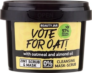 Beauty Jar Очищувальна маска-скраб для обличчя "Vote For Oatn" Cleansing Mask-Scrub