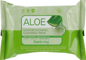 FarmStay Серветки для очищення з алое Aloe Moisture Soothing Cleansing Tissue