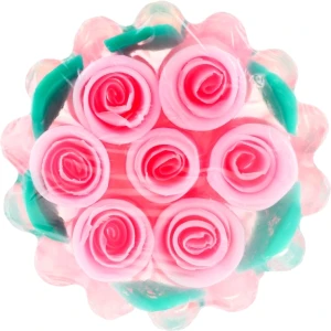 Bulgarian Rose Натуральное глицериновое мыло "Роза" корзинка, розовая Glycerin Soap Rose Fantasy