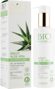Phytorelax Laboratories Гель для обличчя Bio Phytorelax Sebum Aloe Vera Face Cleansing Gel Purifying
