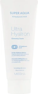 Missha Очищувальний крем для обличчя з гіалуроновою кислотою Super Aqua Ultra Hyalron Cleansing Cream