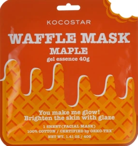 Kocostar Омолаживающая вафельная маска "Кленовый сироп" Maple Waffle Mask